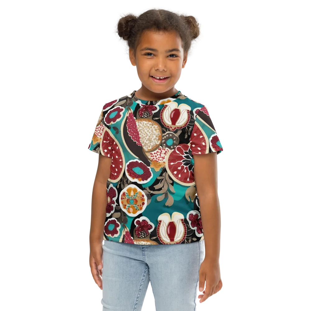 Garnet Garden on Kids Crew Neck T-Shirt — Front
