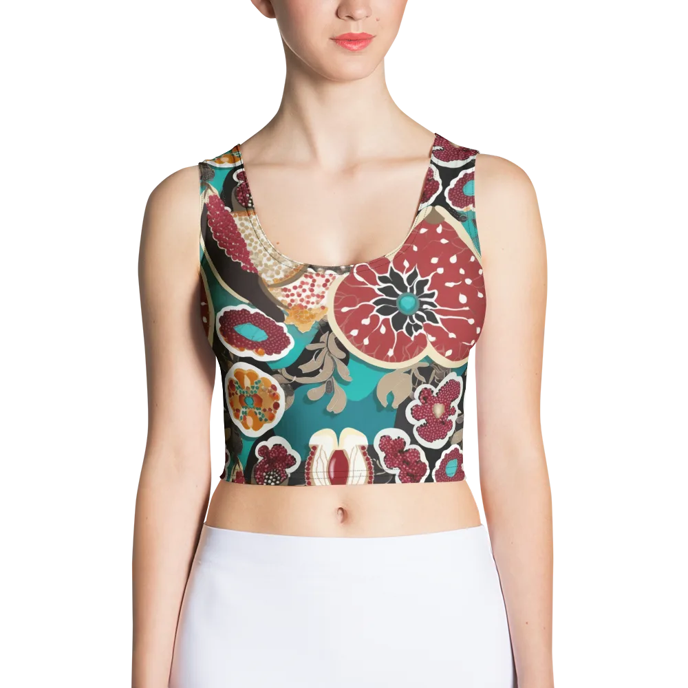 Garnet Garden on Crop Top — Front