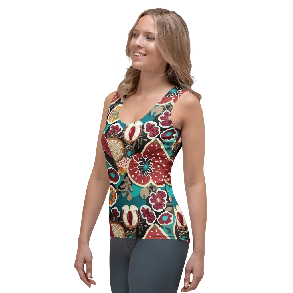 Garnet Garden on Women's Tank Top — Left Front