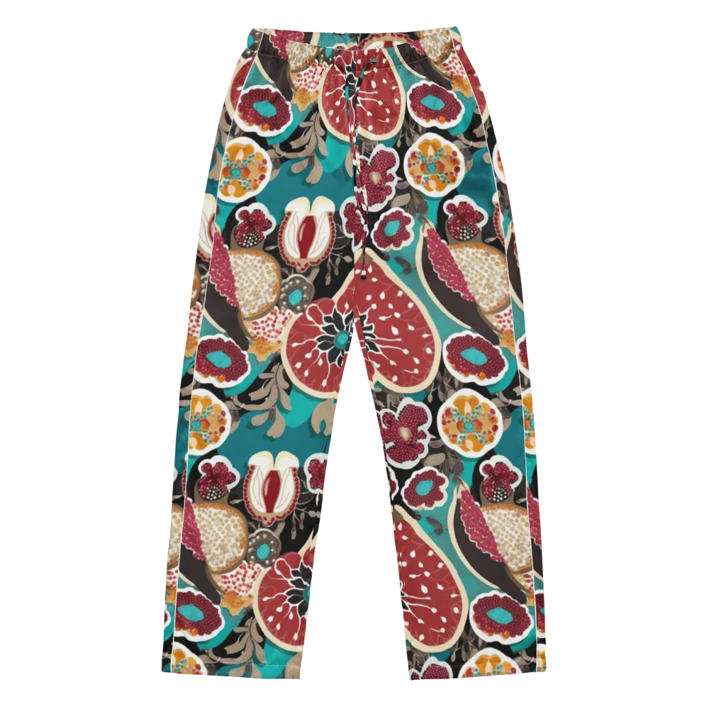 Garnet Garden on Women's Pajama Pants — Front