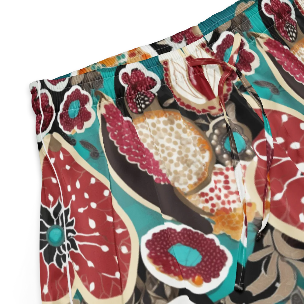 Garnet Garden on Women's Pajama Shorts — Product details