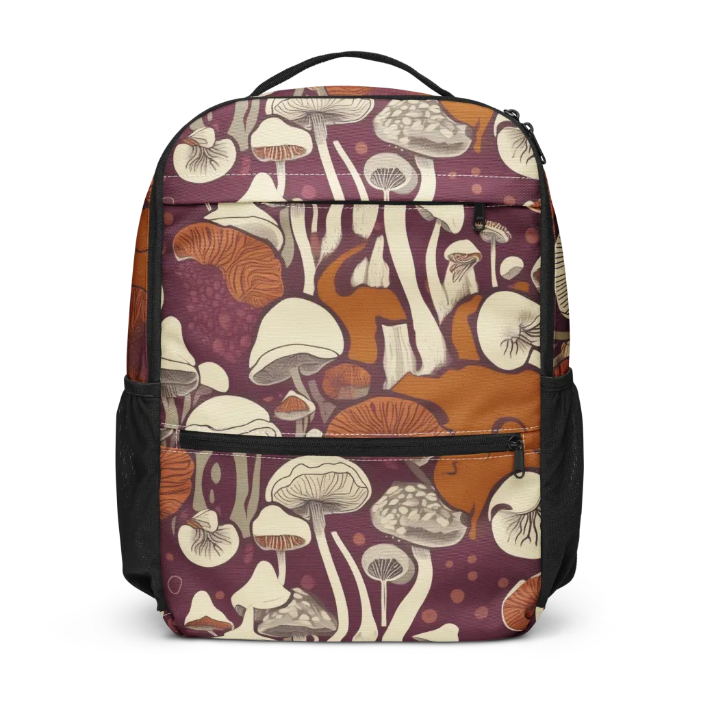 Mushroom Moonrise on Utility Backpack — Front