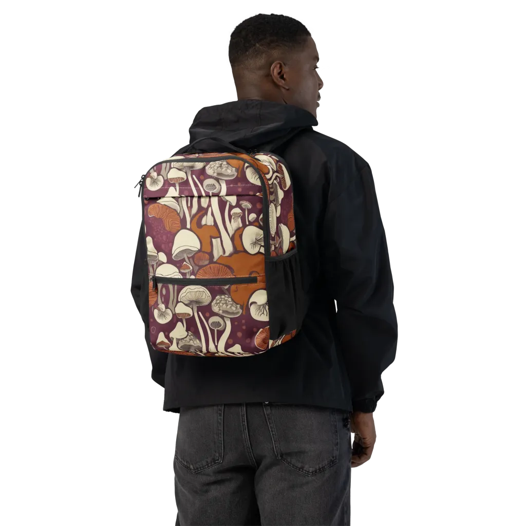 Mushroom Moonrise on Utility Backpack — Back