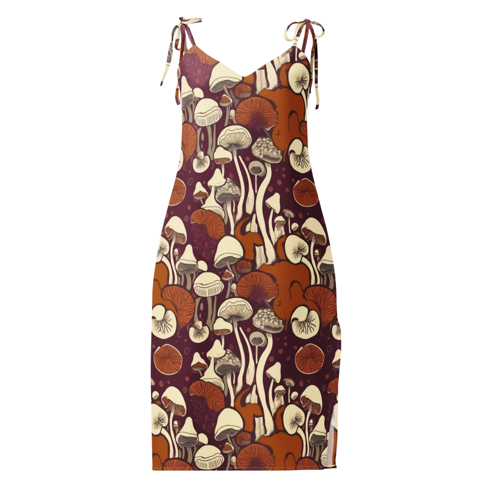 Mushroom Moonrise on Slip Dress — Front