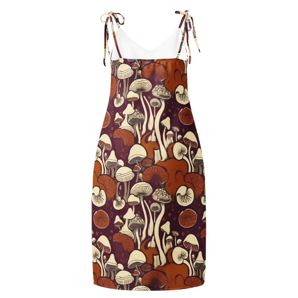Mushroom Moonrise on Slip Dress — Back
