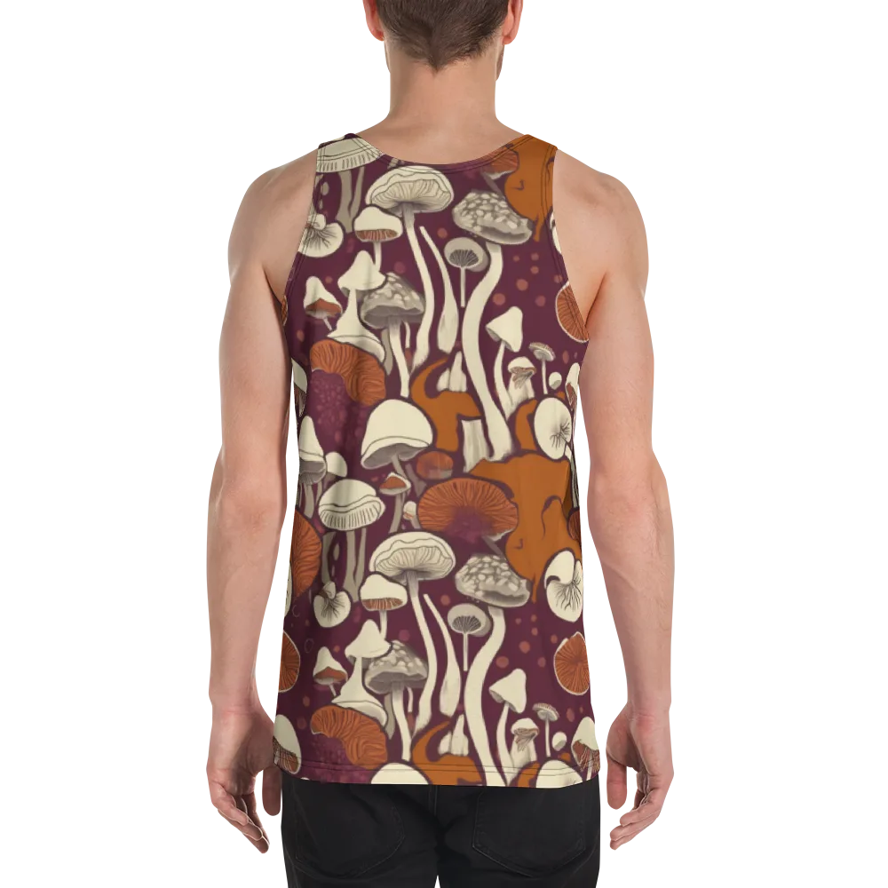 Mushroom Moonrise on Men's Tank Top — Back
