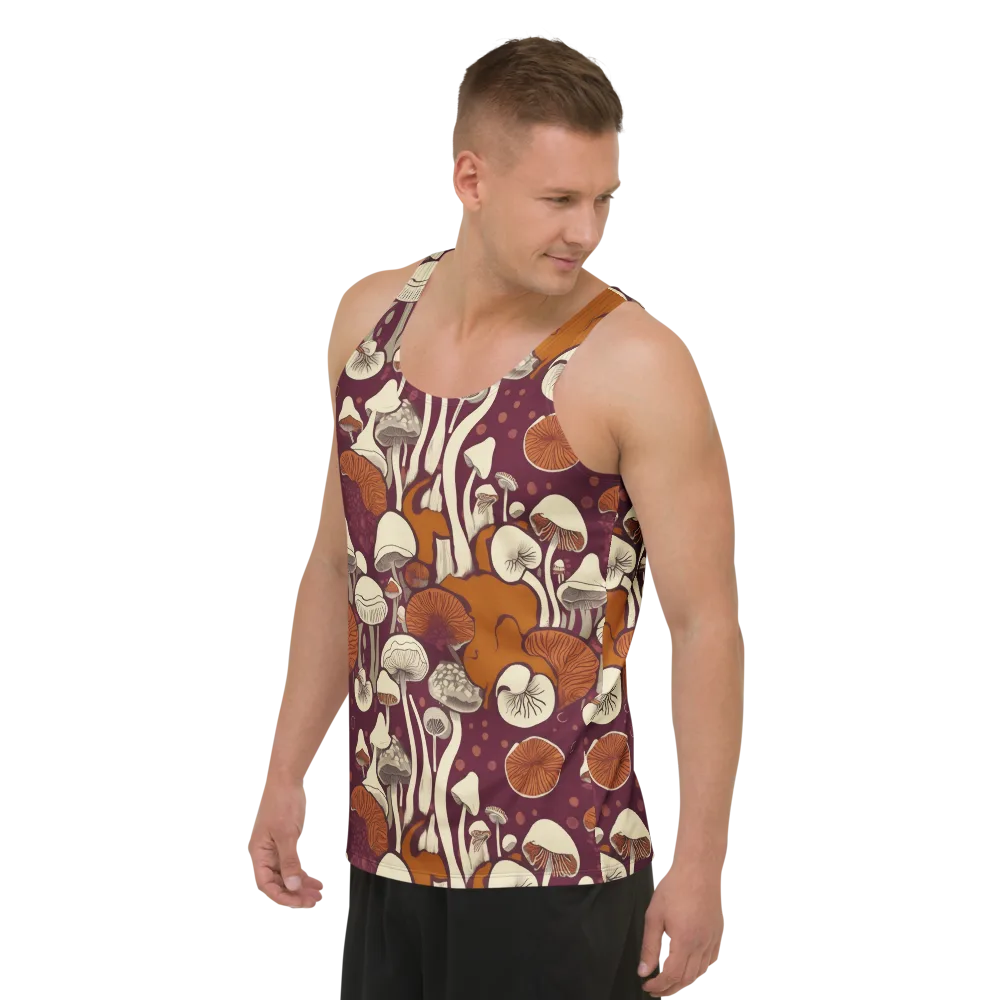 Mushroom Moonrise on Men's Tank Top — Left Front