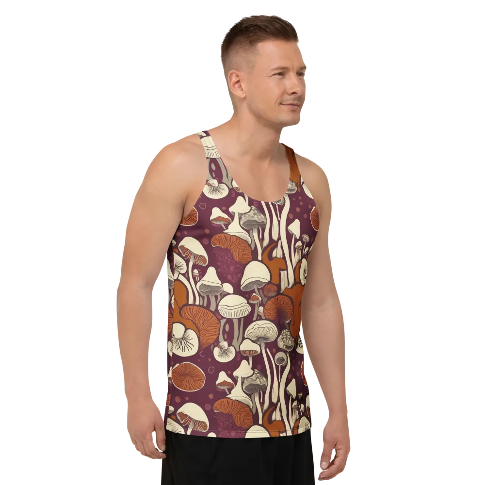 Mushroom Moonrise on Men's Tank Top — Right Front