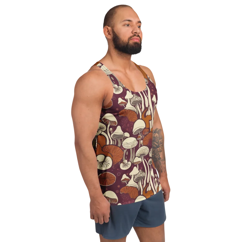 Mushroom Moonrise on Men's Tank Top — Right Front
