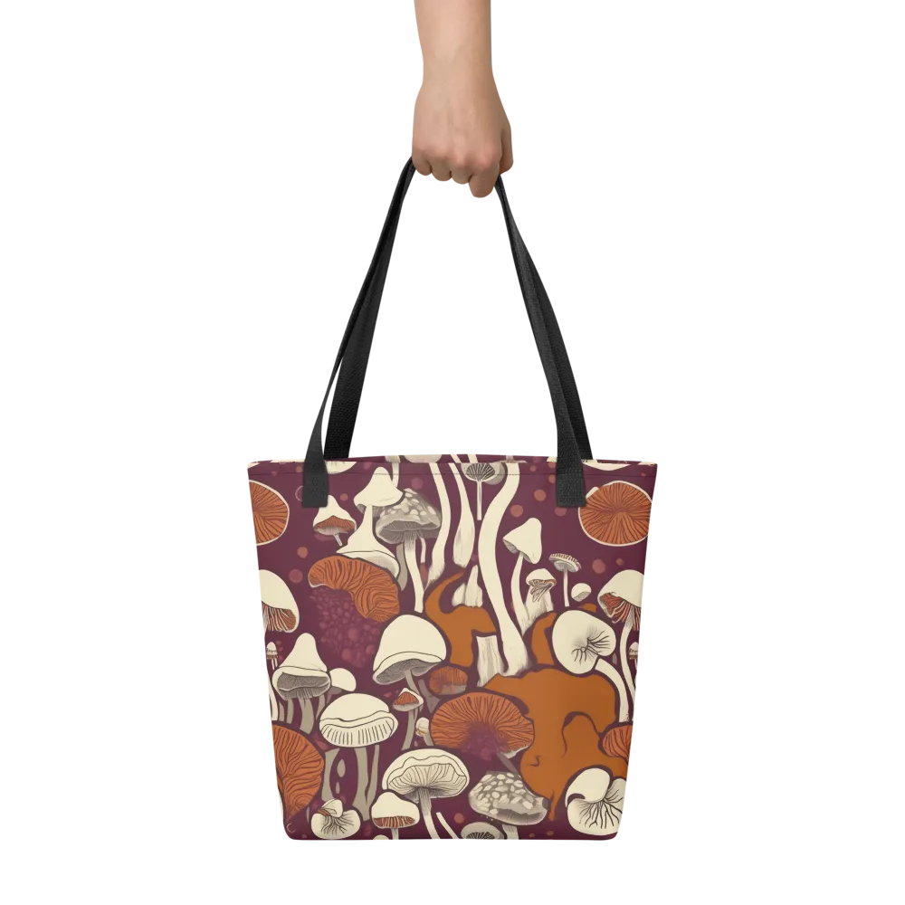 Mushroom Moonrise on Tote Bag — Front