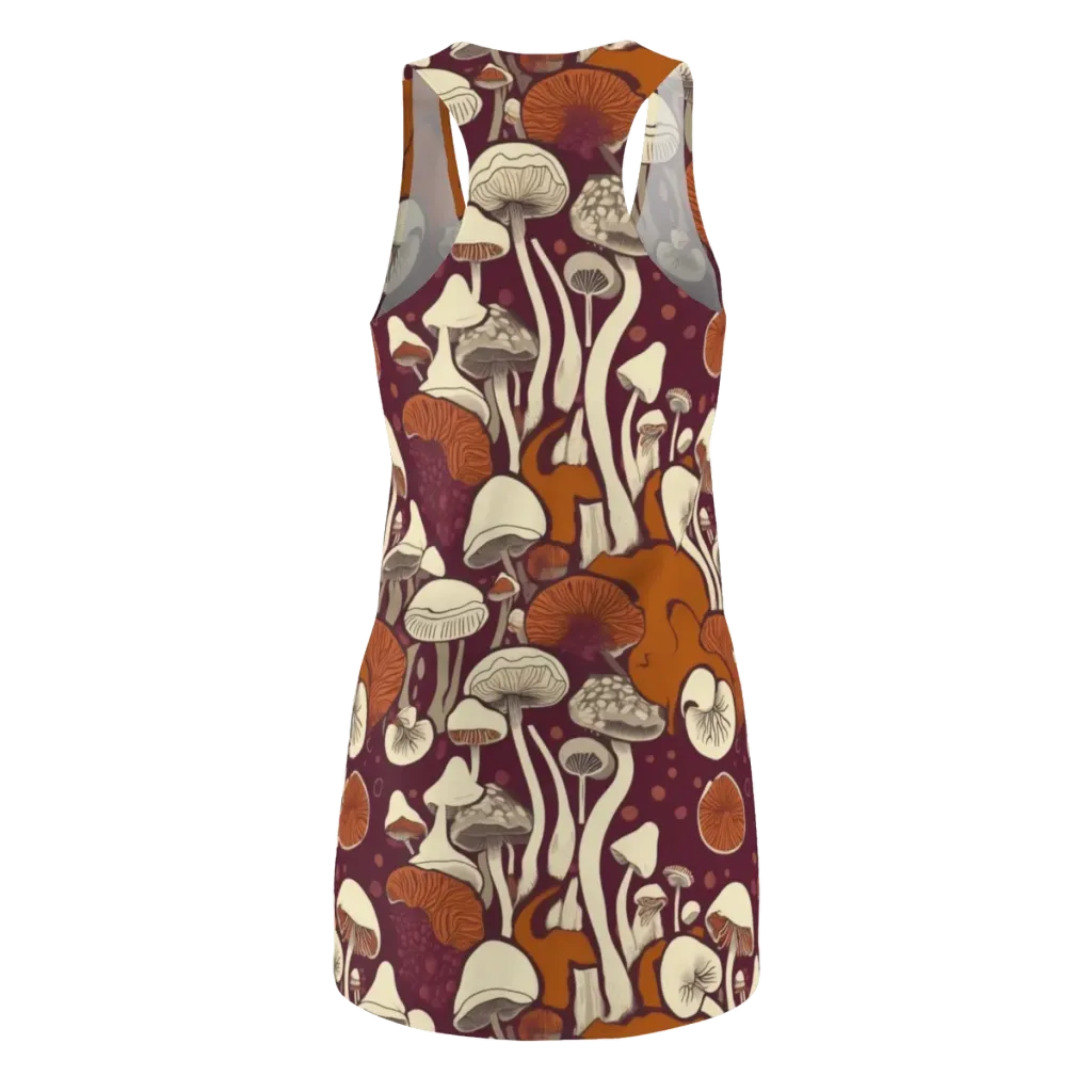 Mushroom Moonrise on Racerback Dress — Back