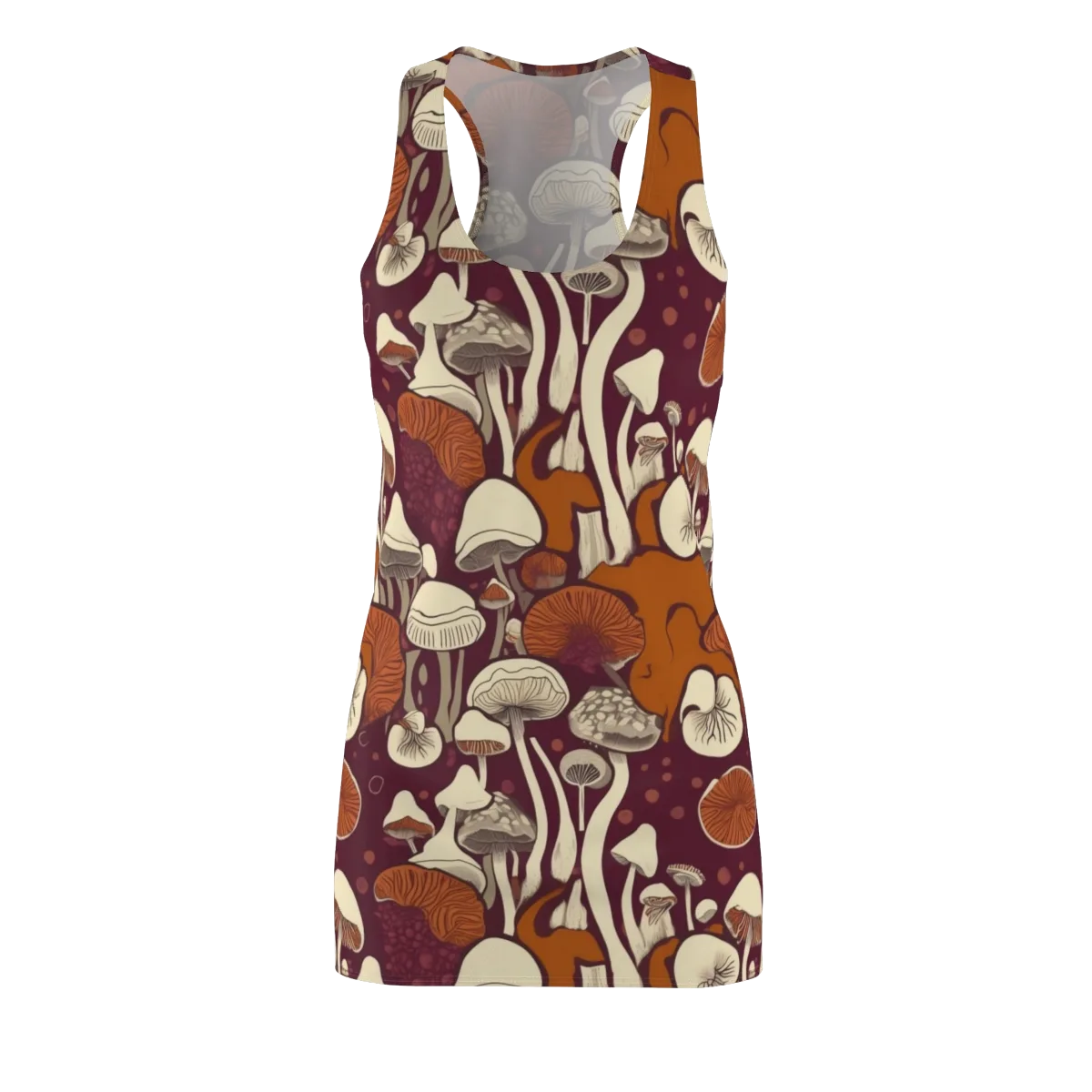 Mushroom Moonrise on Racerback Dress — Front