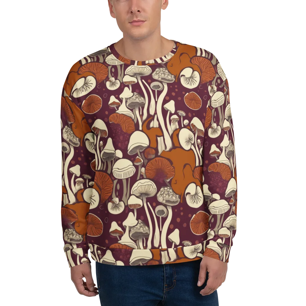 Mushroom Moonrise on Sweatshirt — Front