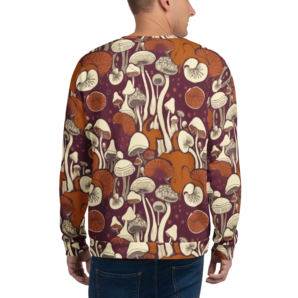 Mushroom Moonrise on Sweatshirt — Back