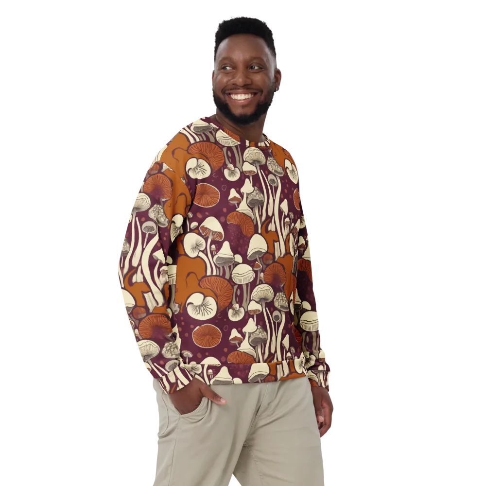 Mushroom Moonrise on Sweatshirt — Front