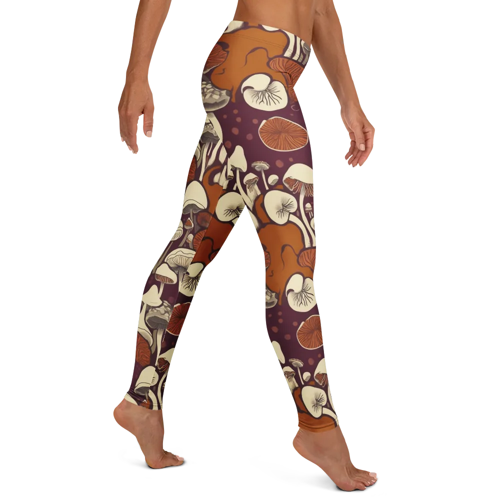 Mushroom Moonrise on Leggings — Right
