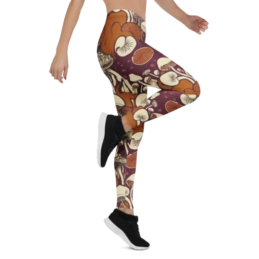 Mushroom Moonrise on a Leggings