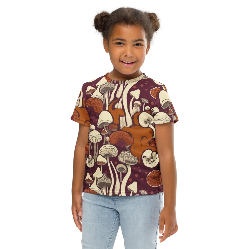 Mushroom Moonrise on Kids Crew Neck T-Shirt — Front