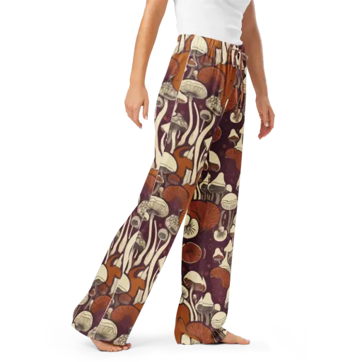 Mushroom Moonrise on a Women's Pajama Pants