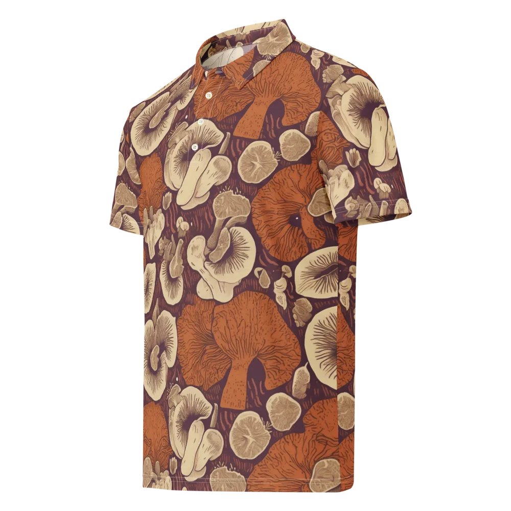 Mushroom Nocturne on Men's Slim Fit Polo Shirt — Left Front