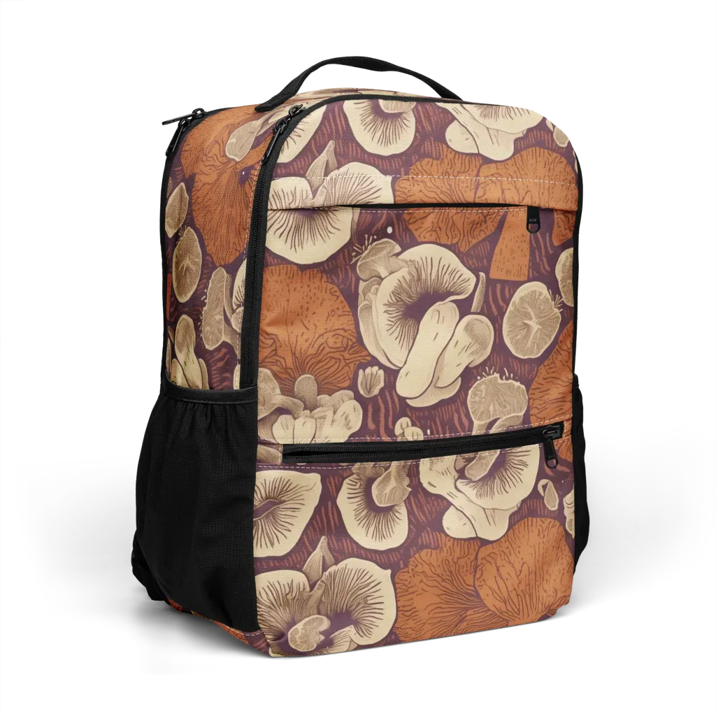Mushroom Nocturne on Utility Backpack — Right Front