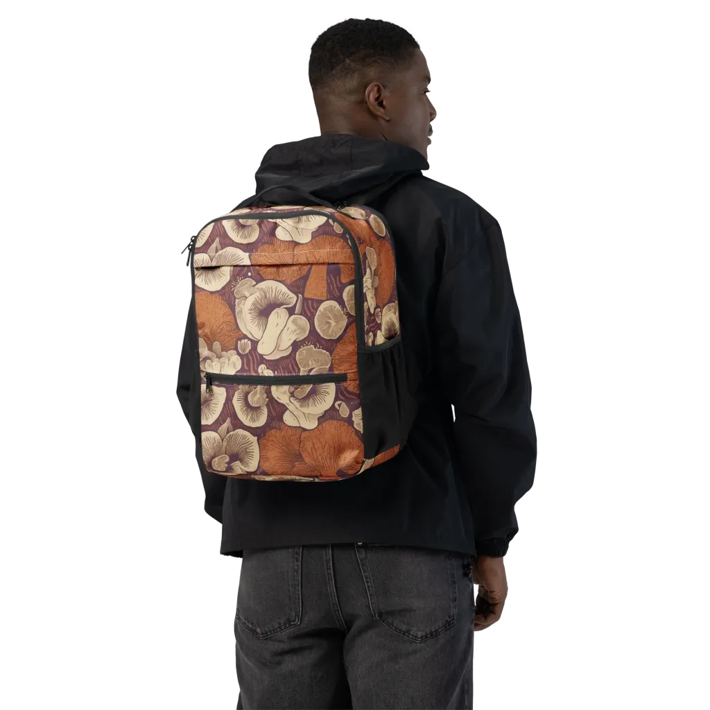 Mushroom Nocturne on Utility Backpack — Back