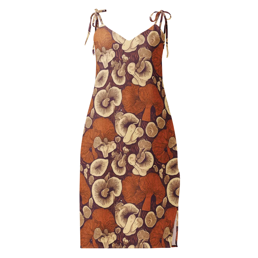 Mushroom Nocturne on Slip Dress — Front