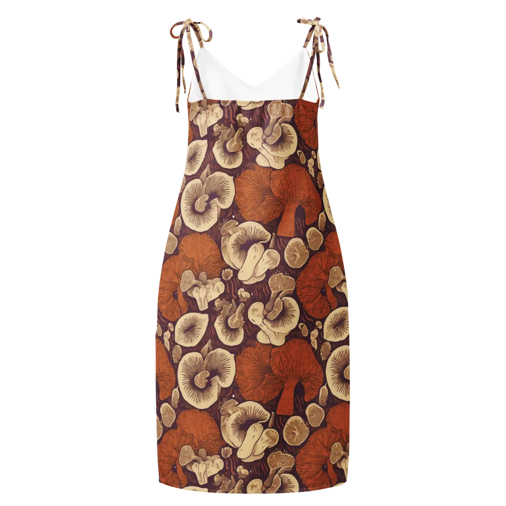 Mushroom Nocturne on Slip Dress — Back
