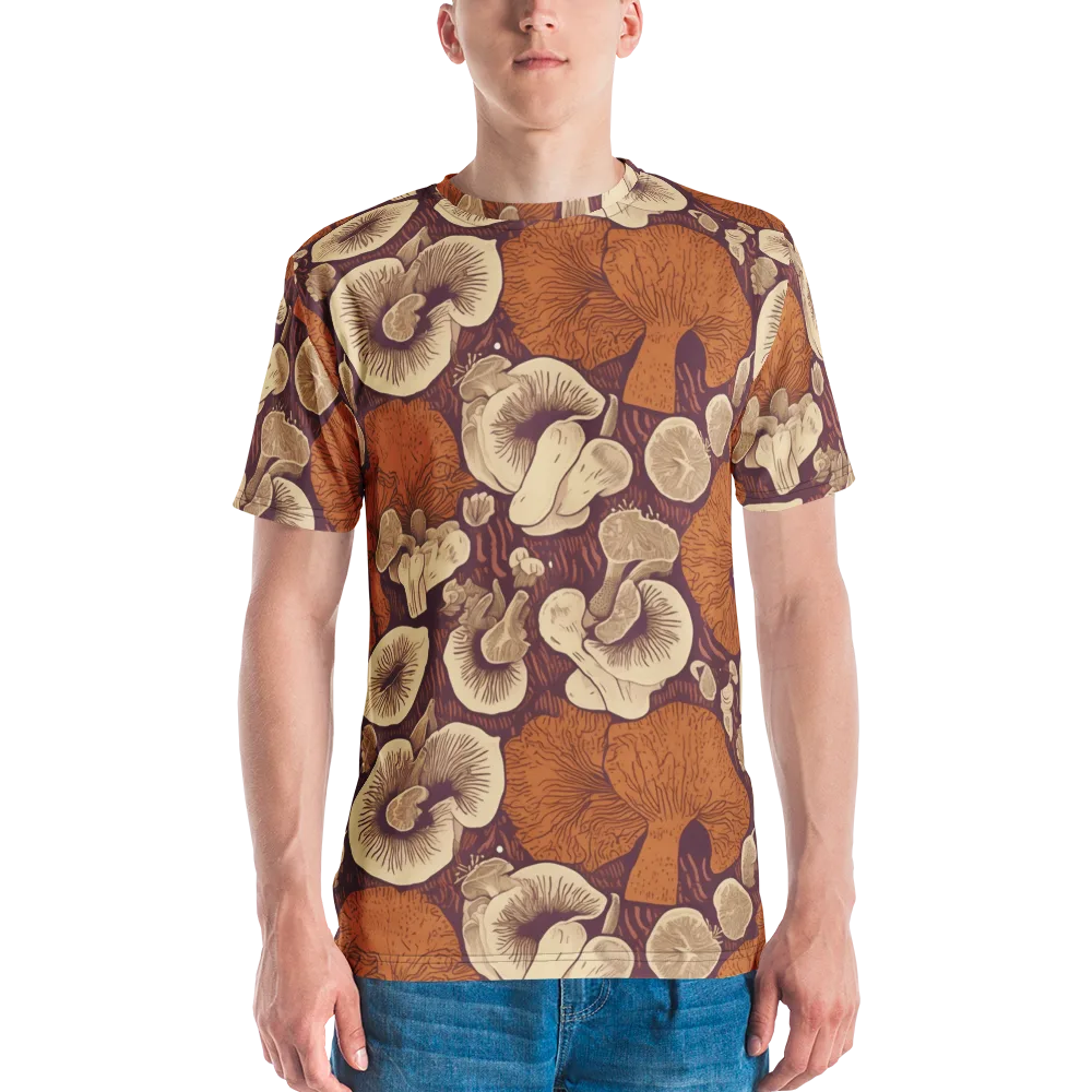 Mushroom Nocturne on Men's Crew Neck T-Shirt — Front
