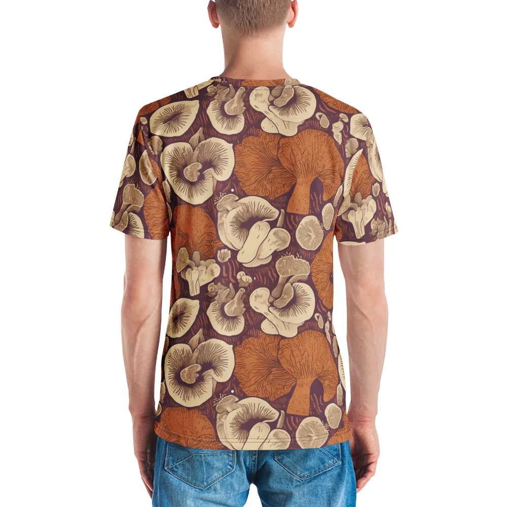 Mushroom Nocturne on Men's Crew Neck T-Shirt — Back