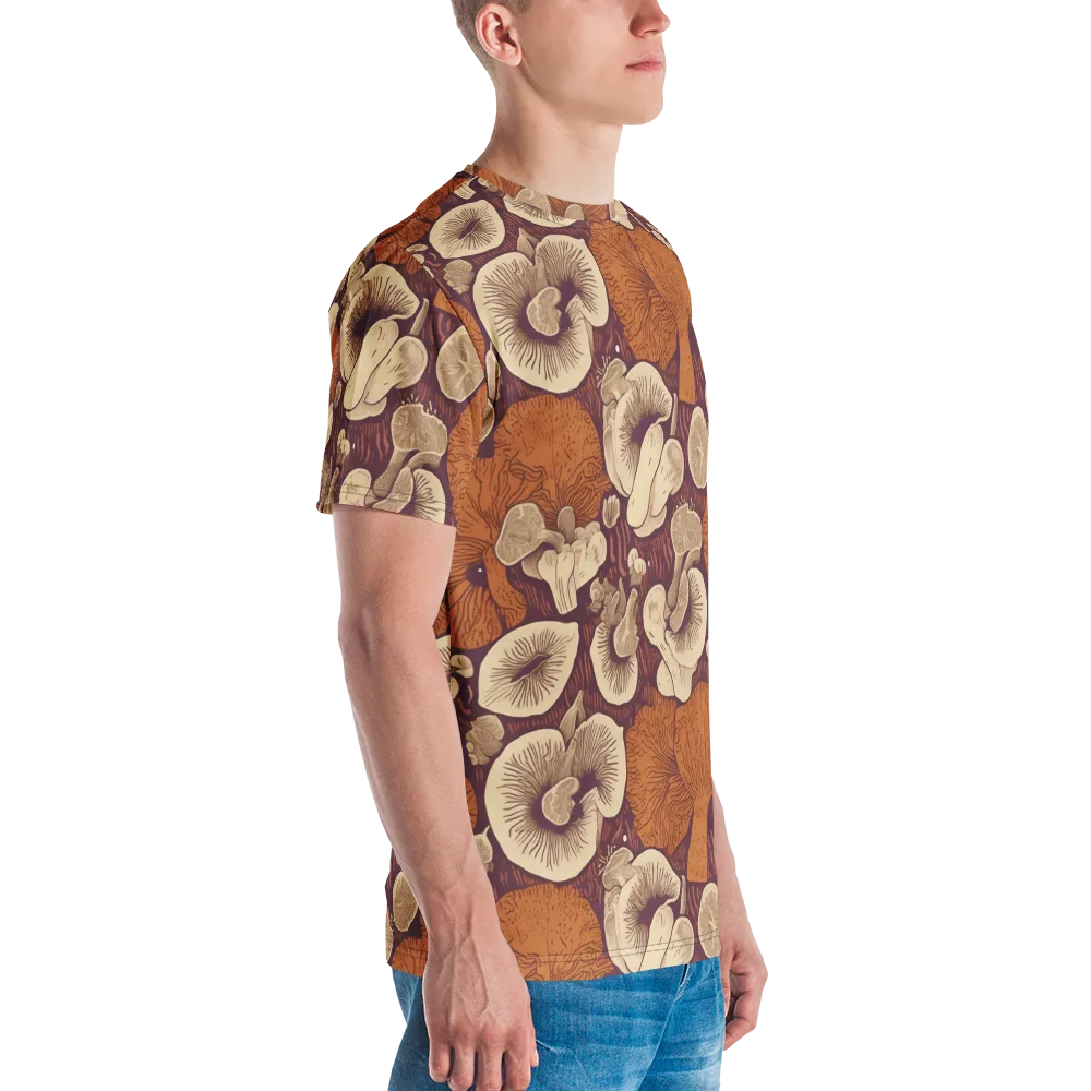 Mushroom Nocturne on Men's Crew Neck T-Shirt — Right