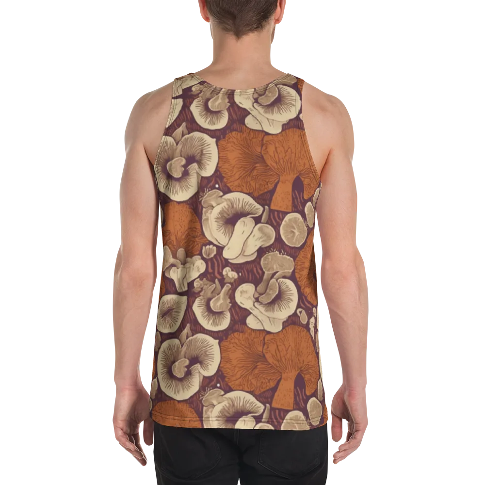 Mushroom Nocturne on Men's Tank Top — Back
