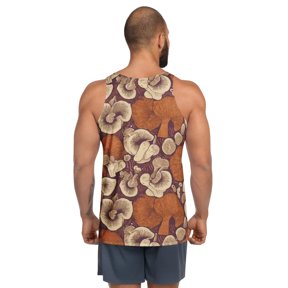 Mushroom Nocturne on Men's Tank Top — Back