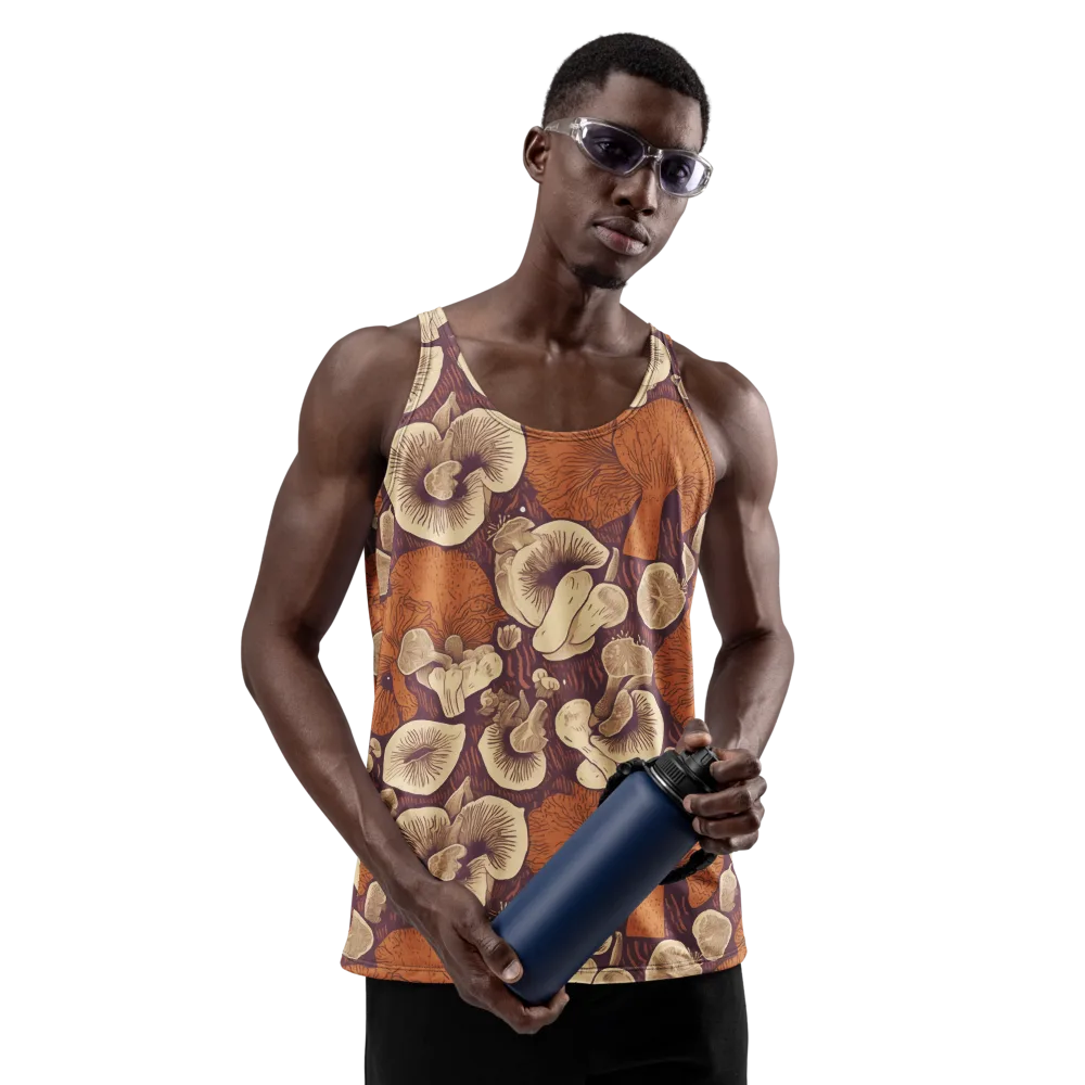 Mushroom Nocturne on Men's Tank Top — Front