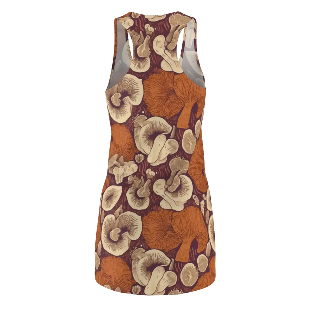 Mushroom Nocturne on Racerback Dress — Back