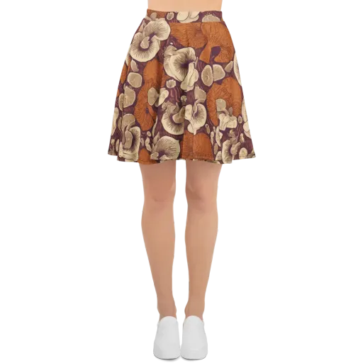 Mushroom Nocturne on a Skater Skirt