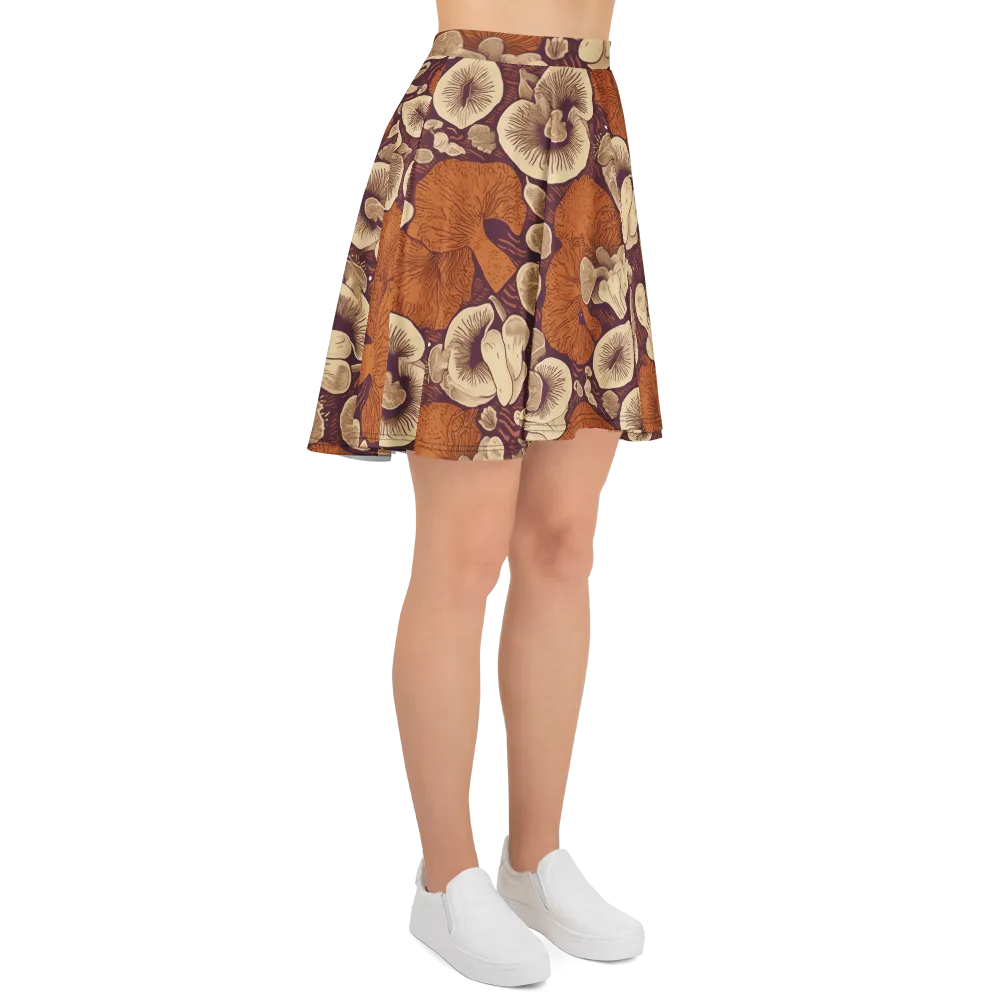 Mushroom Nocturne on Skater Skirt — Right