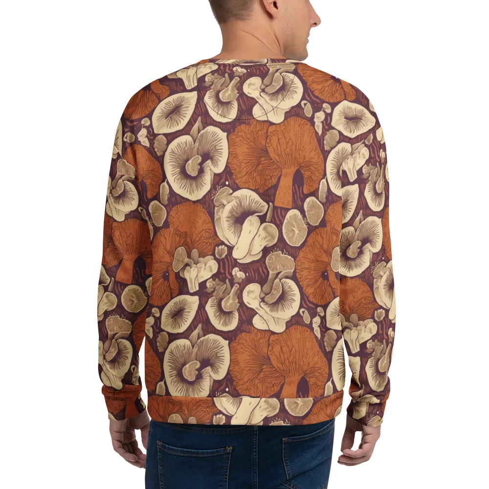 Mushroom Nocturne on Sweatshirt — Back