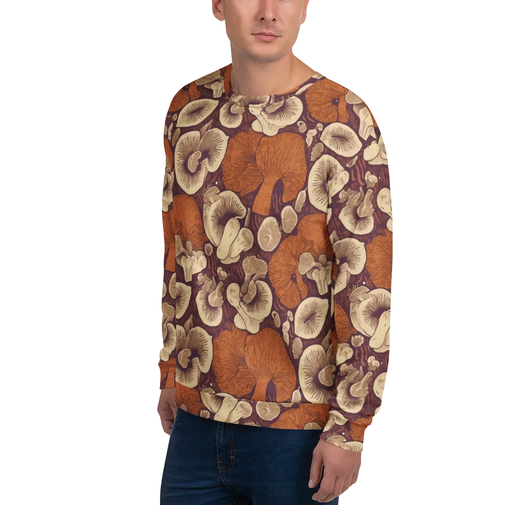 Mushroom Nocturne on Sweatshirt — Left Front