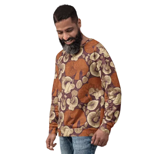 Mushroom Nocturne on a Sweatshirt