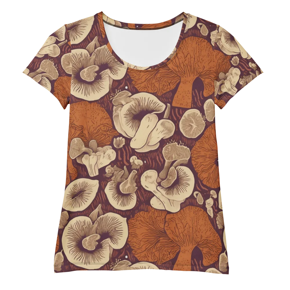 Mushroom Nocturne on Women's Athletic T-Shirt — Front