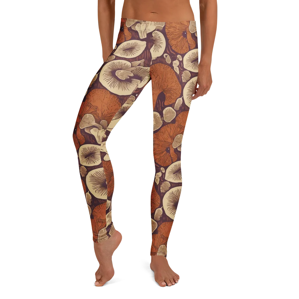 Mushroom Nocturne on Leggings — Front