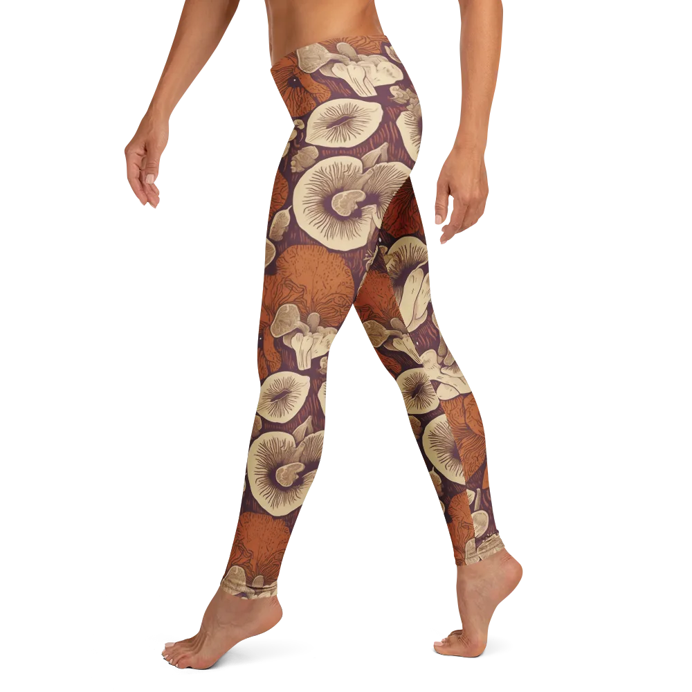 Mushroom Nocturne on Leggings — Left