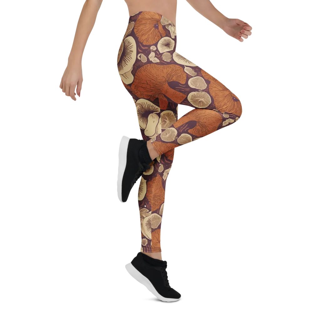 Mushroom Nocturne on Leggings — Right