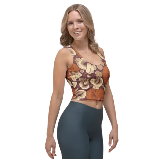 Mushroom Nocturne on a Crop Top