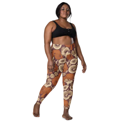 Mushroom Nocturne on a Leggings with Pockets