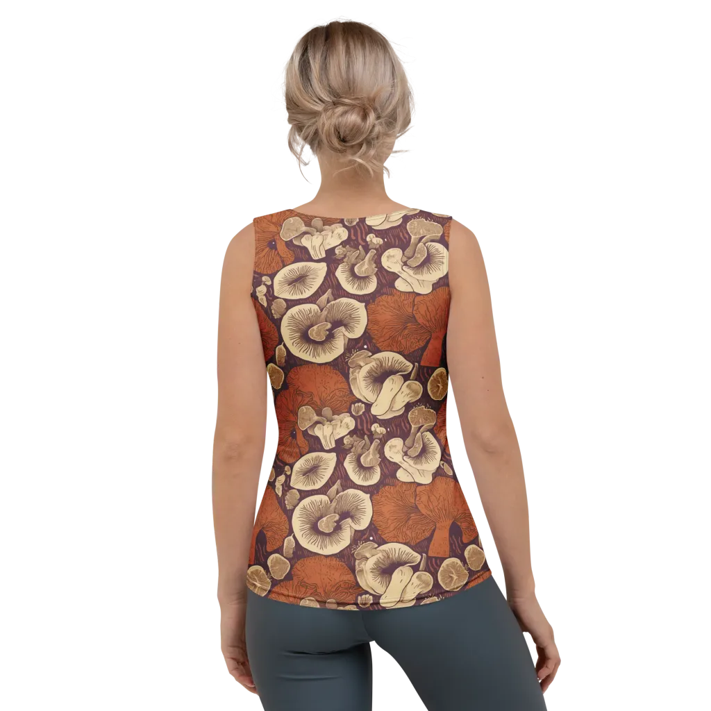 Mushroom Nocturne on Women's Tank Top — Back
