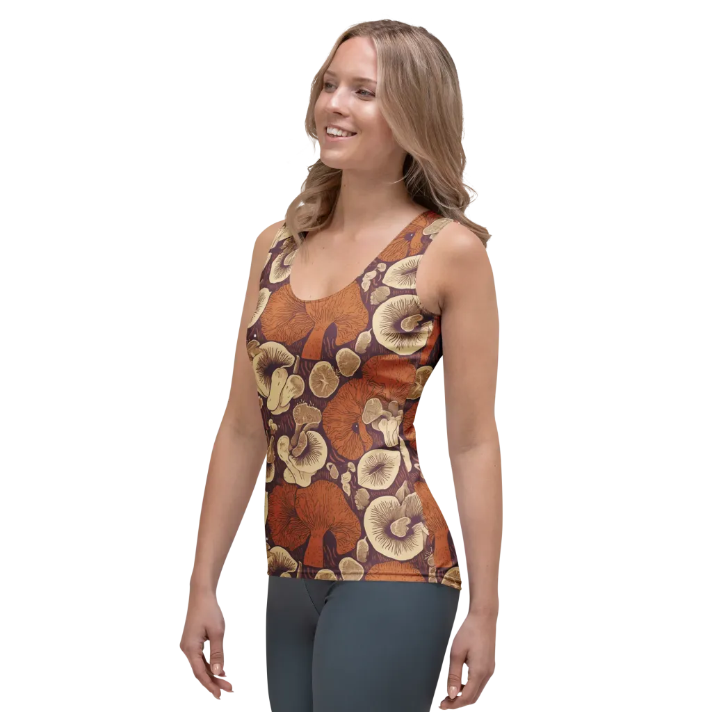 Mushroom Nocturne on Women's Tank Top — Left Front