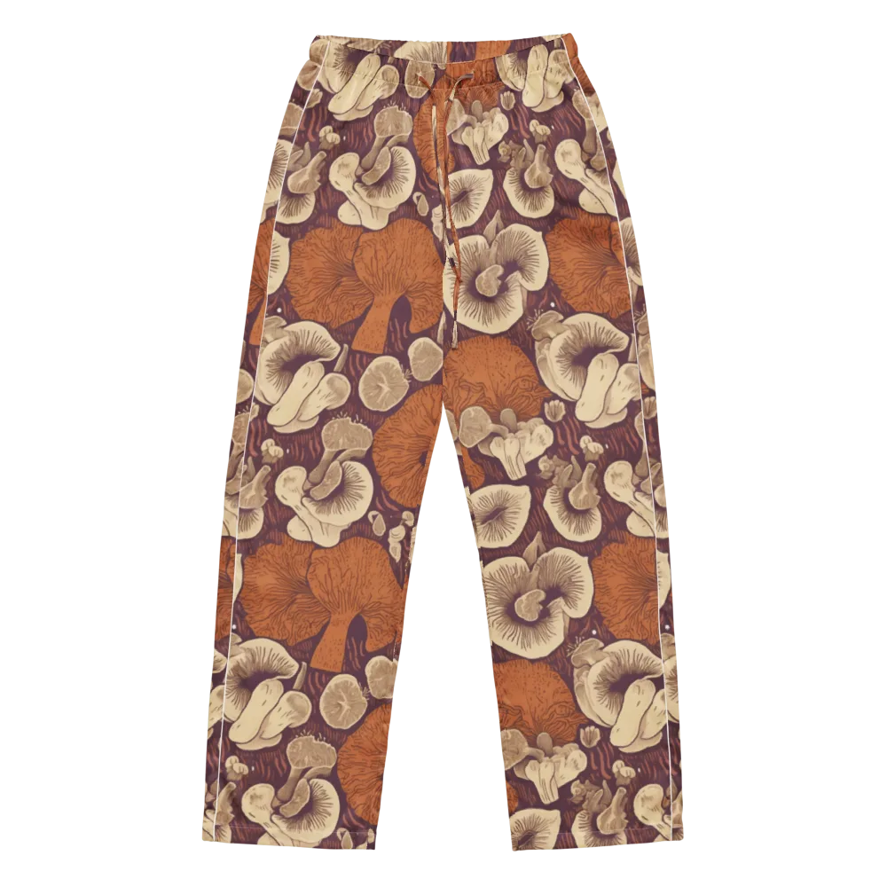 Mushroom Nocturne on Women's Pajama Pants — Front
