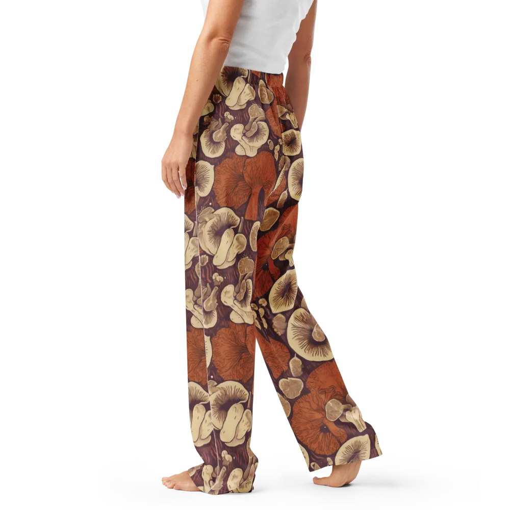 Mushroom Nocturne on Women's Pajama Pants — Left